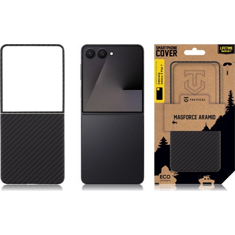 Pancerne etui Tactical MagForce Aramid do Samsung Galaxy Z Flip7, czarne